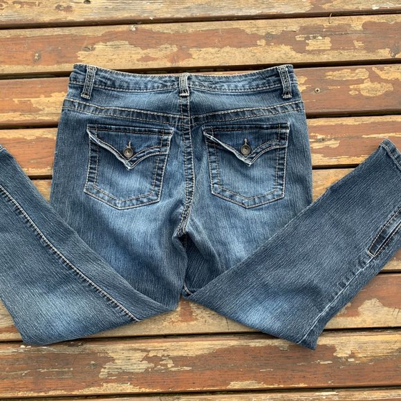 Nine West Women's size 8 Jeans Straight Leg Ankle Zip Jeans - Picture 3 of 7